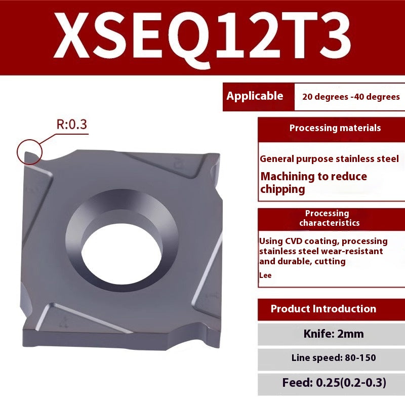 2044-CNC side and face milling cutter head T-slot PT02 indexable cutter head grooving cutter XSEQ12 insert Shandong Denso Pricision Tools Co.,Ltd.